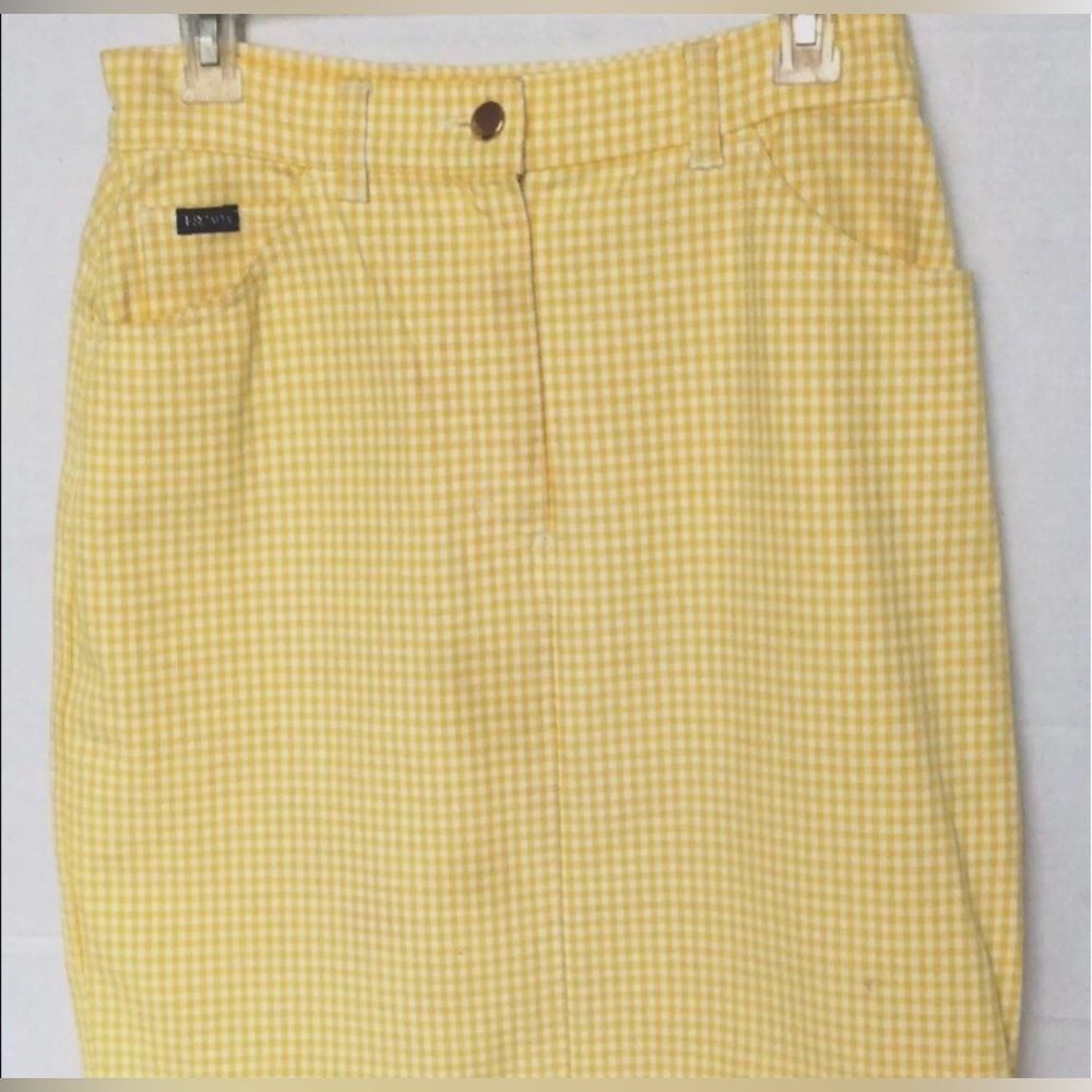 Escada Margaretha Ley Gingham Print Skirt